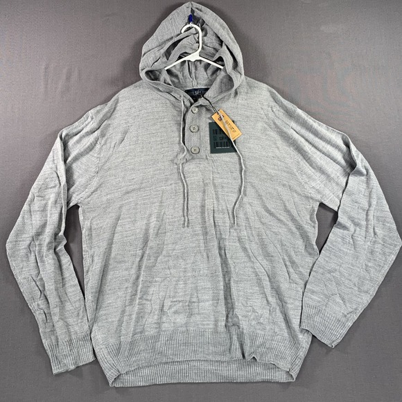 Godbody Collection Sweater Mens‎ 3XL Hooded Button Pullover Lightweight Acrylic - Picture 1 of 10